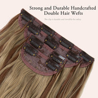 Seamless 4-Piece Clip-In Hair Extensions — 55 cm - Image 22