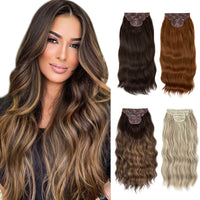 Seamless 4-Piece Clip-In Hair Extensions — 55 cm - Image 21
