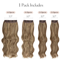 Seamless 4-Piece Clip-In Hair Extensions — 55 cm - Image 23