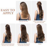 Seamless 4-Piece Clip-In Hair Extensions — 55 cm - Image 28